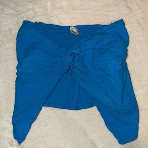 Blue Knotted Top